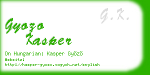 gyozo kasper business card